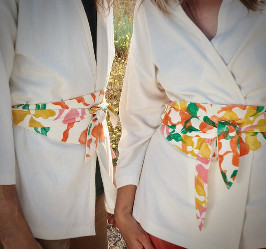 Block Printed Silk Belt