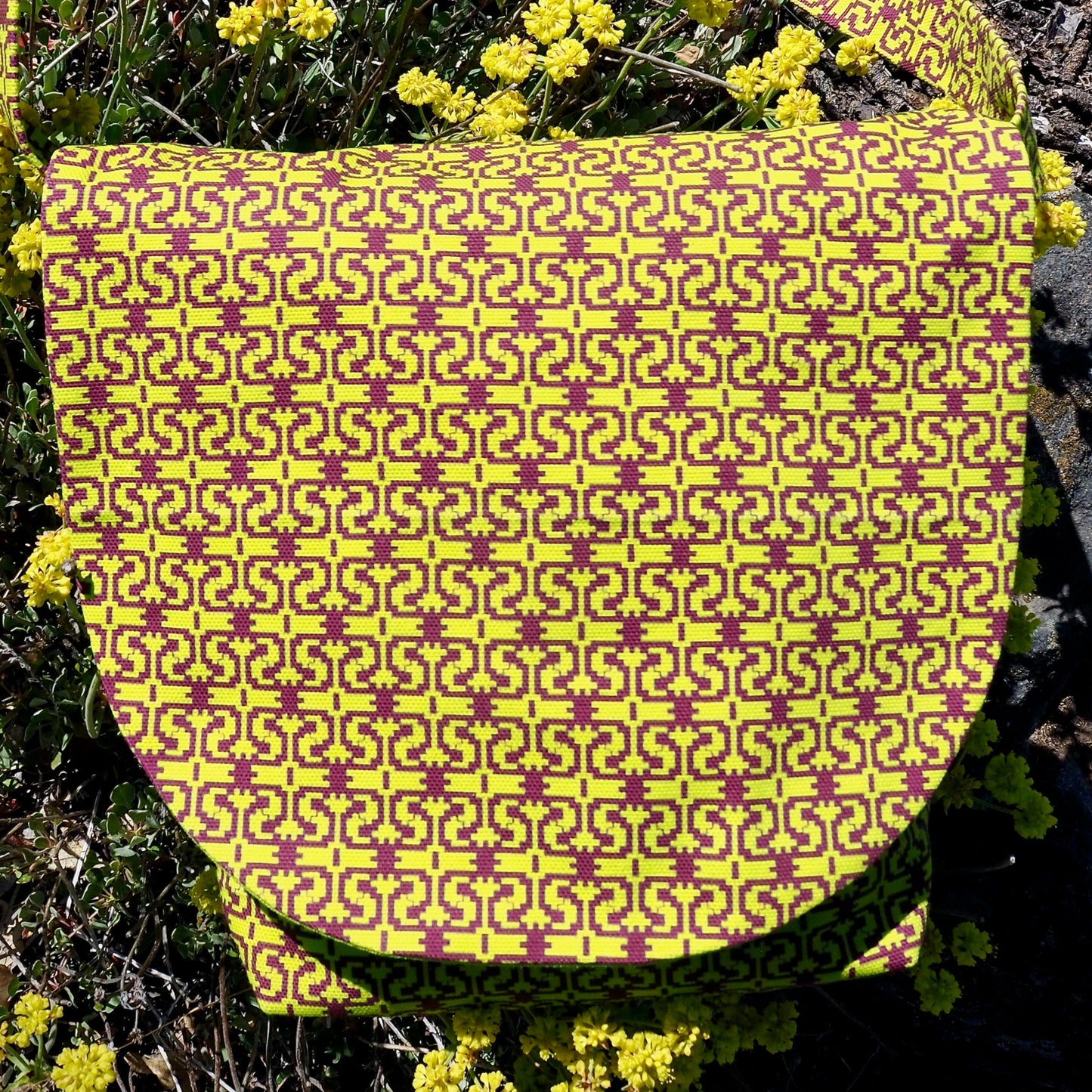 Shoulder bag in Snow Crystal Print