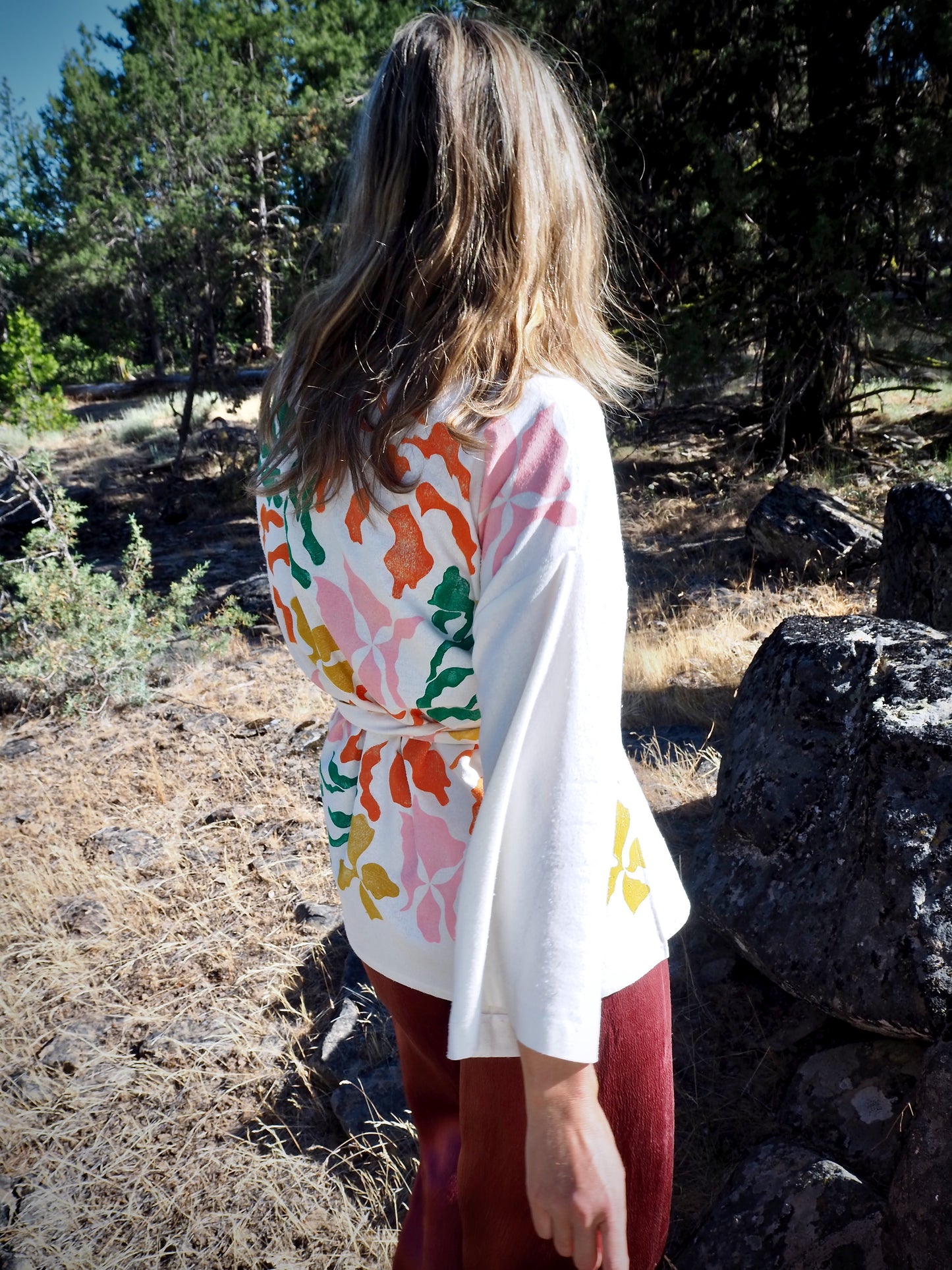 Block Printed Silk Belt