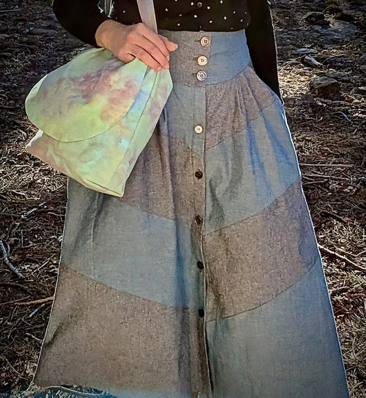 Patchwork Midi Skirt