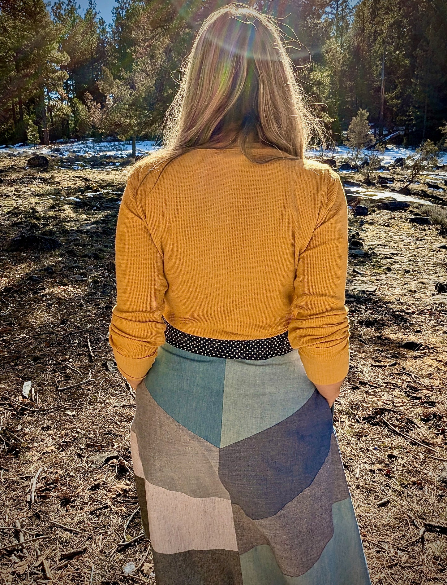 Patchwork Midi Skirt